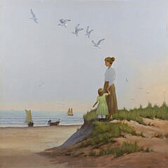 Ben Neill Acrylic Mural Painting "Mother and Child"
