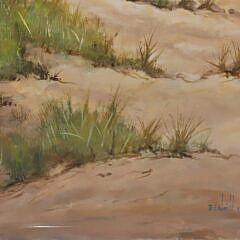 Ben Neill Acrylic Mural Painting “Mother and Child at the Seashore”, circa 1992