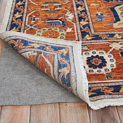 “Antiqued” Fine Persian Serapi Inspired Design Hand Knotted Wool Oriental Carpet, 200 Knots per Square Inch