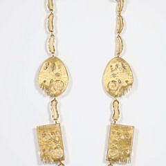 Ilias Lalaounis ‘Biosymbols’ 18K Yellow Textured Gold Necklace