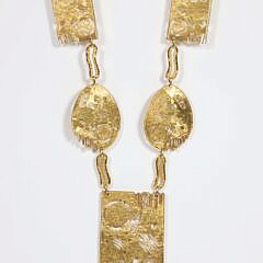 Ilias Lalaounis ‘Biosymbols’ 18K Yellow Textured Gold Necklace