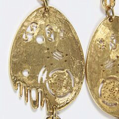 Ilias Lalaounis ‘Biosymbols’ 18K Yellow Textured Gold Necklace