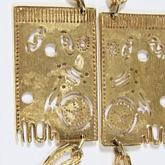 Ilias Lalaounis ‘Biosymbols’ 18K Yellow Textured Gold Necklace