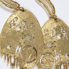 Ilias Lalaounis ‘Biosymbols’ 18K Yellow Textured Gold Necklace
