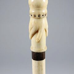 Whaler Made Hand Grip Walking Stick, 19th Century