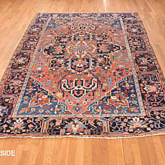 Fine Antique Persian Heriz Hand Knotted Oriental Carpet, circa 1930s