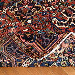 Fine Antique Persian Heriz Hand Knotted Oriental Carpet, circa 1930s