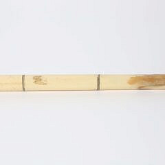 Asian Scrimshaw Bone Walking Stick, Elaborately Engraved, 19th Century