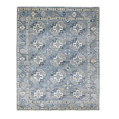 259-4700 Blue Gray Ersari Afghan Oriental Carpet A