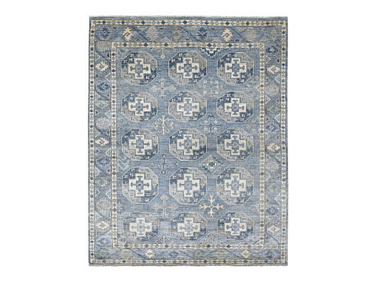 259-4700 Blue Gray Ersari Afghan Oriental Carpet A