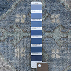 Blue and Shades of Gray Ersari Afghan Hand Knotted Wool Oriental Carpet