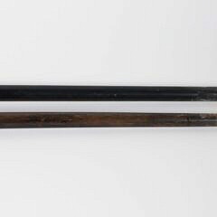 Two Repousse Sterling Silver L-Grip Canes, 19th Century
