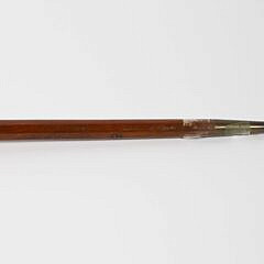 Silver Mounted Asian Bust Grip Sword Cane, 19th Century