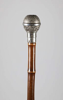 Sterling "Brigg" Container Cane, 19th Century