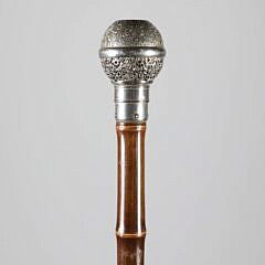 Sterling “Brigg” Container Cane, 19th Century