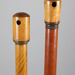 Two Pipe Walking Sticks, 19th Century