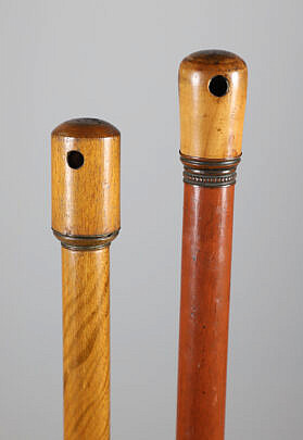 Two Pipe Walking Sticks, 19th Century