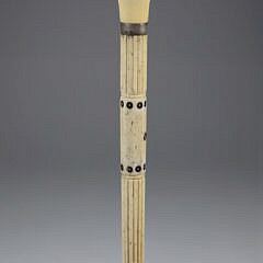 Whaler Made Mushroom Grip Walking Stick, 19th Century