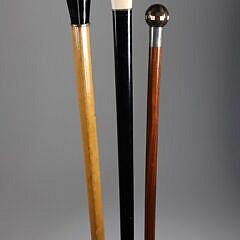 Three Vintage Walking Sticks