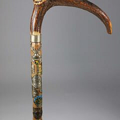 Three Assorted Horn Grip Canes, 19th Century