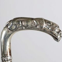Three Silver C-Grip Canes, 19th Century