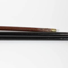 Three Silver C-Grip Canes, 19th Century