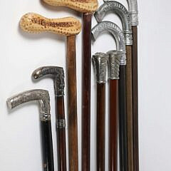 Nine Political Metal Canes