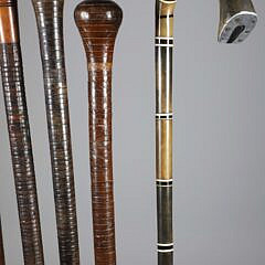 Miscellaneous Group of Six Horn Spacer Canes, 19th Century