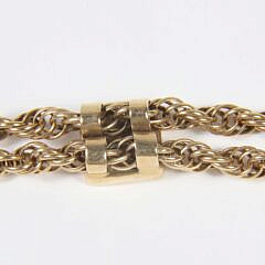 14K Yellow Gold and Lapis Lazuli Cube Bracelet