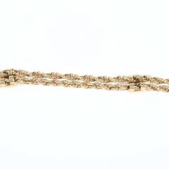 14K Yellow Gold and Lapis Lazuli Cube Bracelet