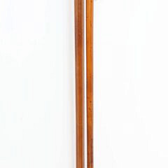Two Repousse Sterling Silver Grip Walking Sticks, 19th Century