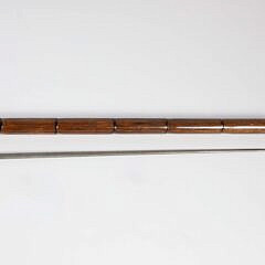 Collection of Six Vintage C-Grip Bamboo Canes
