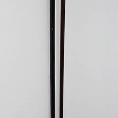 Two European Hand Painted Porcelain Ball and Knob Grip Walking Sticks, 19th Century