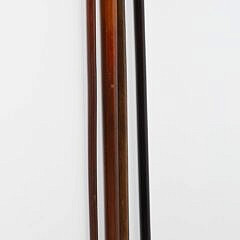 Four Vintage Silvered Metal Grip Walking Sticks