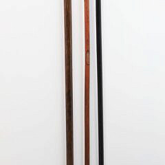 Collection of Three Canes: Whistle Cap, Gun and Cannon Grip Canes, 19th Century