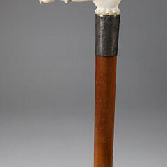 Whaleman Made Naughty Nelly Cane 19th Century