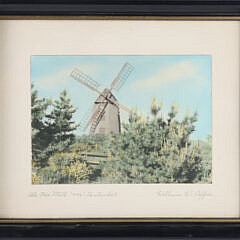 William W. Coffin Hand Colored Photograph "The Old Mill (1746) Nantucket"