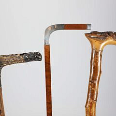 Three Vintage L-Grip Canes