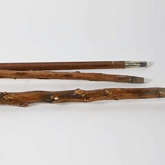 Three Vintage L-Grip Canes