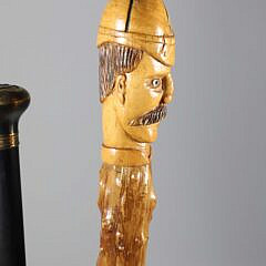 Four Vintage Assorted Metal and Carved Wood Walking Sticks