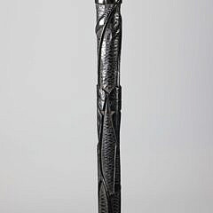 Four Vintage Assorted Metal and Carved Wood Walking Sticks