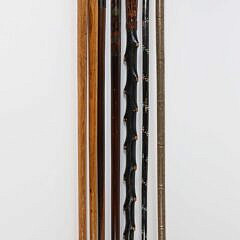 Miscellaneous Lot of  Seven Vintage Canes and Walking Sticks on Wood Shafts