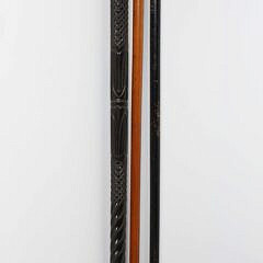 Three Vintage Animal Grip Canes on Wood Shafts