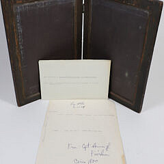 1820 Hinged Framed Slate from Captain Skinner of Fairhaven