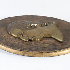 Brass Profile Bust Portrait Plaque of George Washington