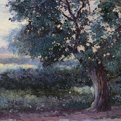 Oscar Geerling Oil on Canvas “Landscape Near Brussels”
