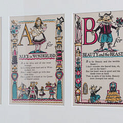Framed Tony Sarg Alphabet Verses by Anne Stoddard