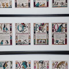 Framed Tony Sarg Alphabet Verses by Anne Stoddard
