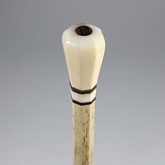 Whaler Made Pommel Grip Walking Stick, 19th Century