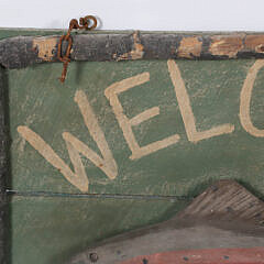 Folk Art Style “WELCOME” Fish Sign, Contemporary